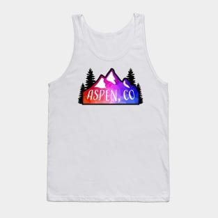 Geometric Colorful Mountain Aspen, Colorado Tank Top